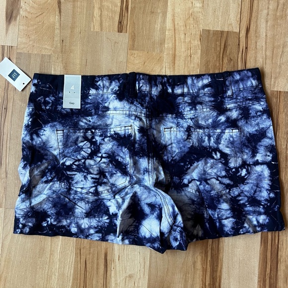 NWT Gap Indigo Tie Dye Linen Blend Shorts - Picture 4 of 6